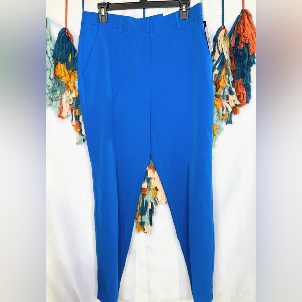 SOHO Apparel Women’s Blue Ankle Pants Size 4 Stretch Trousers Work Office Casual